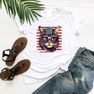 Patriotic Cat Shirt, American Cat Shirt